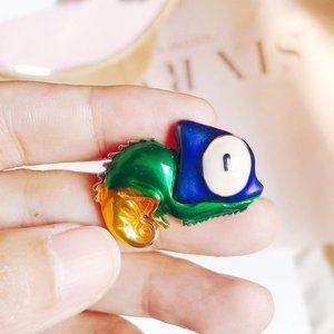 Baby Chamelion Enamel Pin Broach